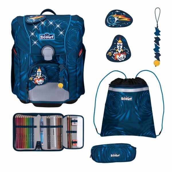 Scout Micro Set LED Schulranzenset Rocket Rider