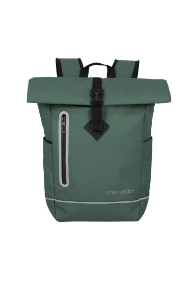 Travelite Basics Roll-Up Backpack Plane, Pine Green