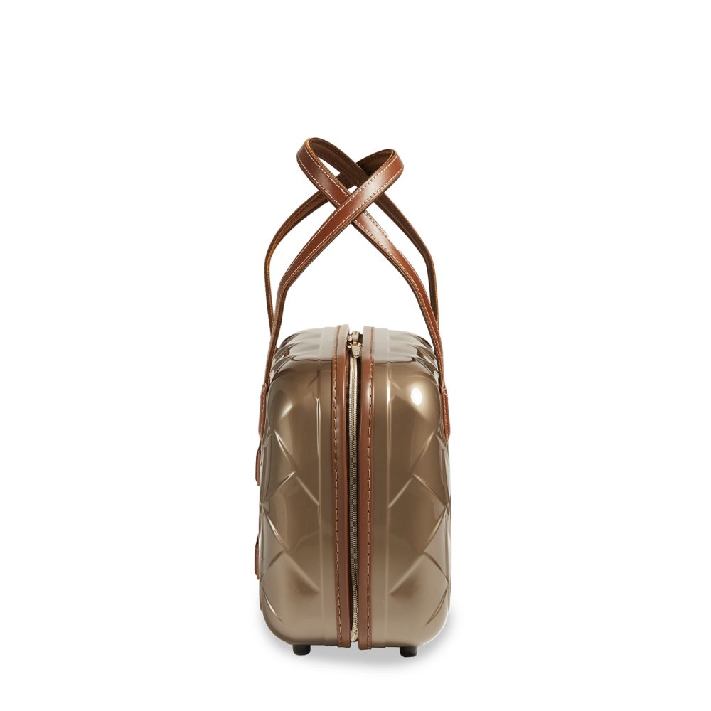 Stratic Leather and More Hartschalen-Koffer Beautycase (bis 28cm) champagne  | KOFFEREXPRESS 24